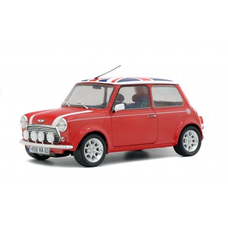 MINI COOPER SPORT 1997 - RED + FLAG 1/18