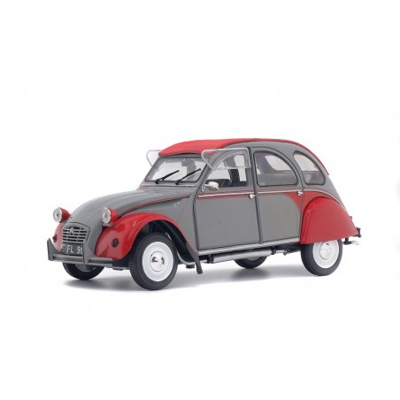 CITROEN 2CV6 DOLLY - GRISE & ROUGE -1985 1/18