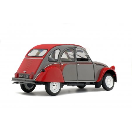 CITROEN 2CV6 DOLLY - GRISE & ROUGE -1985 1/18